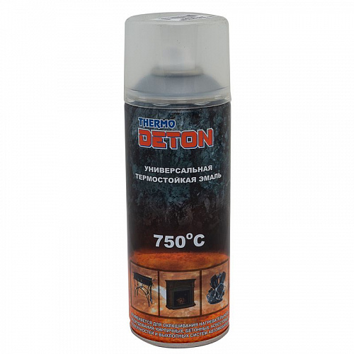 Краска аэрозольная термостойкая Deton Черная DTN-A70666