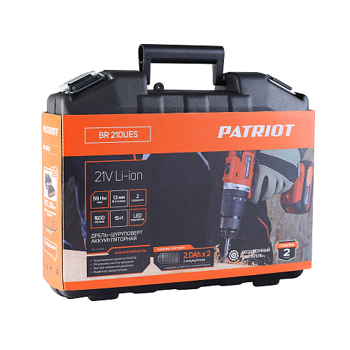 Шуруповерт аккумуляторный PATRIOT BR 210Li 180301550 Шуруповерт аккумуляторный PATRIOT BR 210Li 180301550