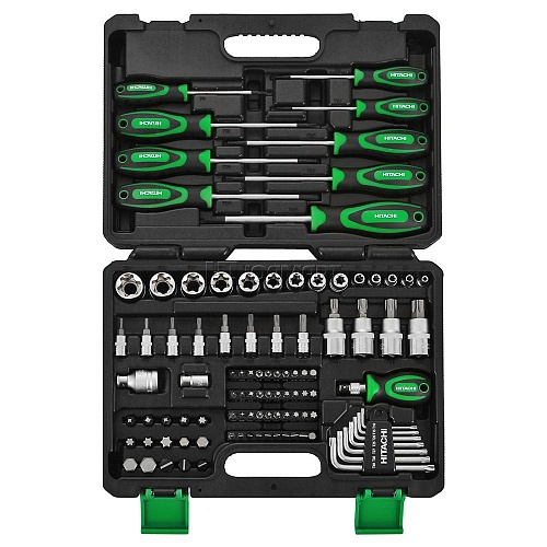 Набор инструмента 1/4”, 3/8” и 1/2” 100 предметов Hitachi HTC-774006