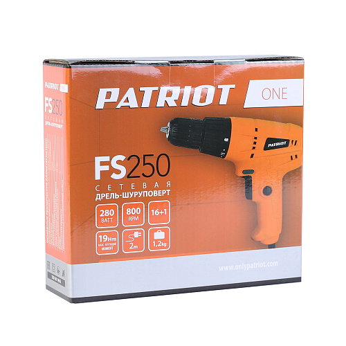 Дрель шуруповерт PATRIOT FS 250 120301465 Дрель шуруповерт PATRIOT FS 250 120301465